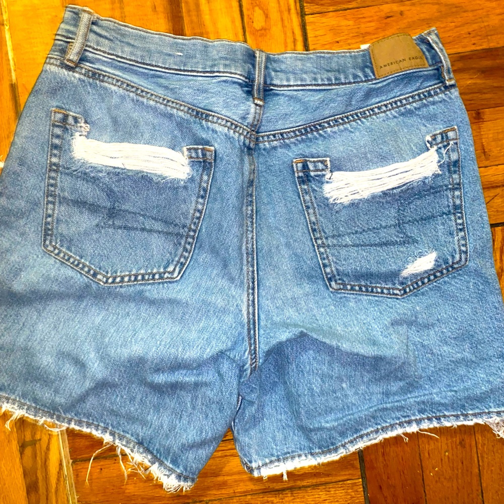 Denim Blue Distressed Women's Shorts